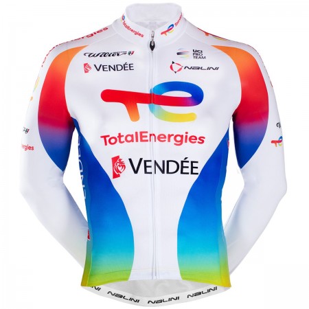 Maillot vélo 2021 Team TotalEnergies Manches Longues N003